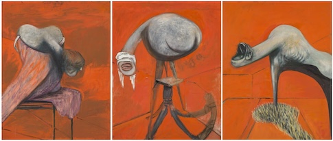 Three Studies for Figures at the Base of a Crucifixion by Francis Bacon, 1944, Tate Collection