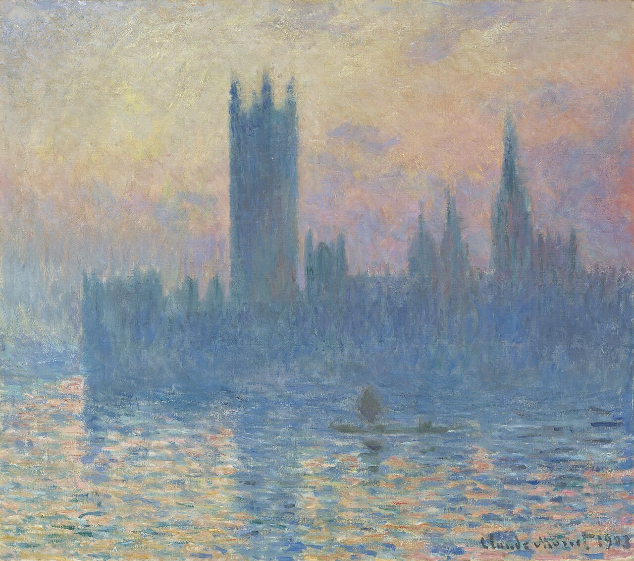 Claude Monet: The Houses of Parliament, Sunset (1903, NGA)