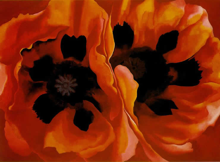 Oriental Poppies by Georgia O'Keeffe, 1927, Frederick R. Weisman Art Museum, University of Minnesota