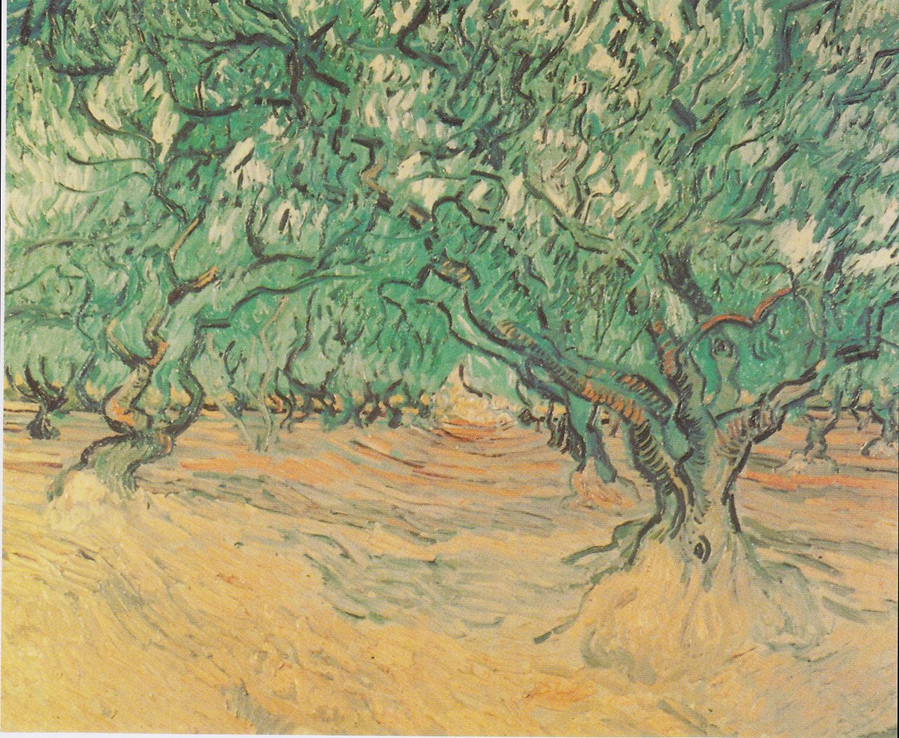 Olive Trees painting