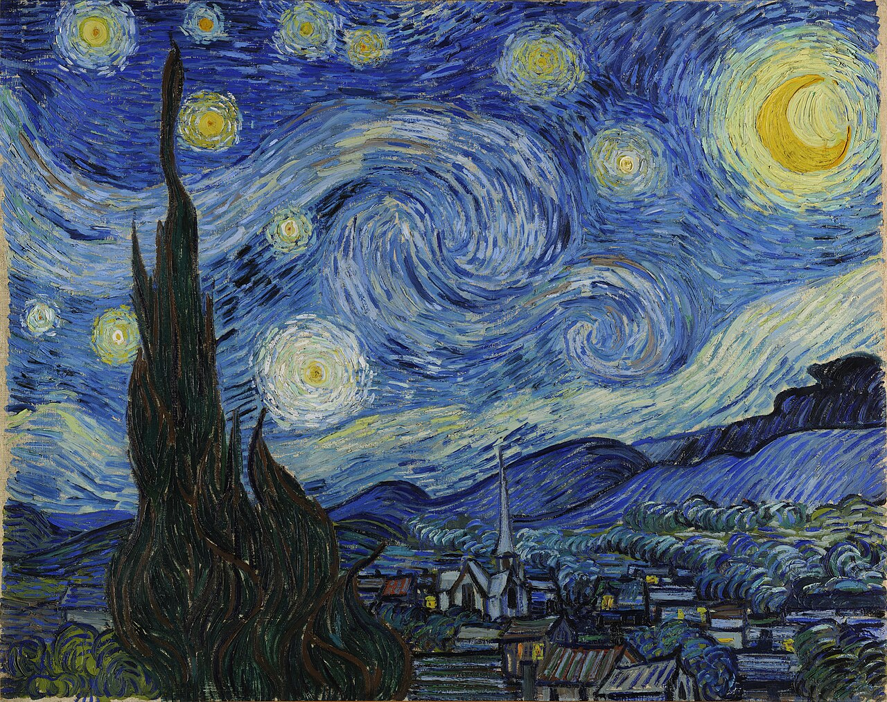 Vincent van Gogh: The Starry Night (1889, MoMA)